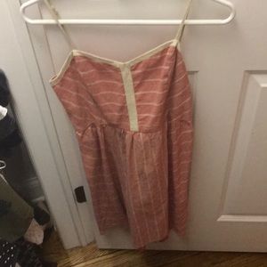 Pink with white strips dress